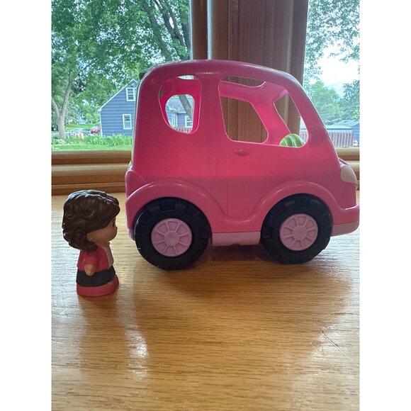 Fisher Price Little People All Around Pink Car Figure 2013 Mattel Plastic Toddle - Picture 6 of 8